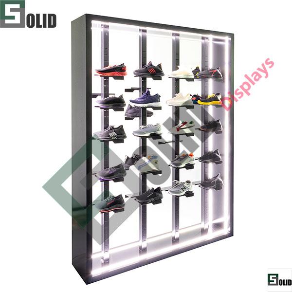 Floor standing shoe display rack