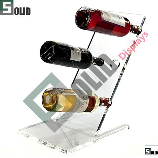 acrylic wine bottle displays for counter top