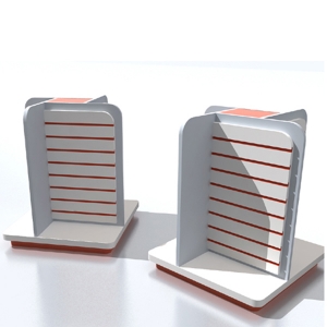 4-sides slatwall display stand