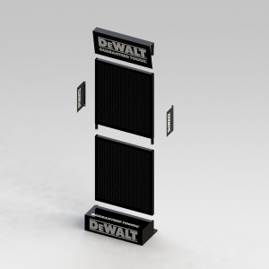 Metal pegboard display stand