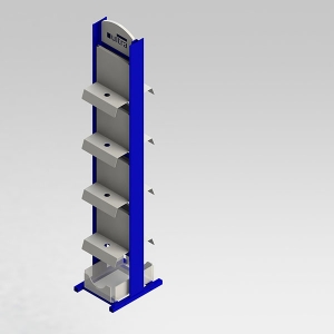 metal floor display stand
