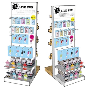 double side slatwall display stand for collections