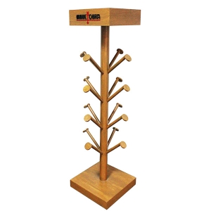 wooden hat display stand