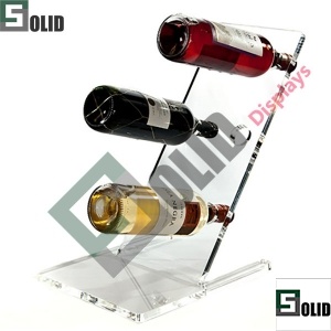 Acrylic wine bottle display stand